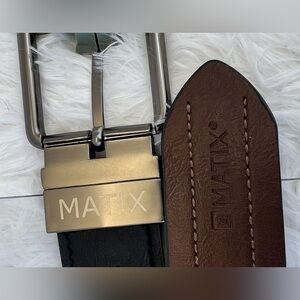 Matix Reversible Faux Leather Black/Brown Belt MTQ00148 size 40 NWT